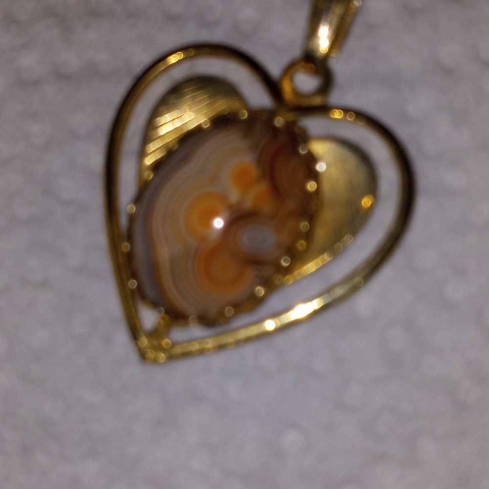 10" necklace, Agate stone.